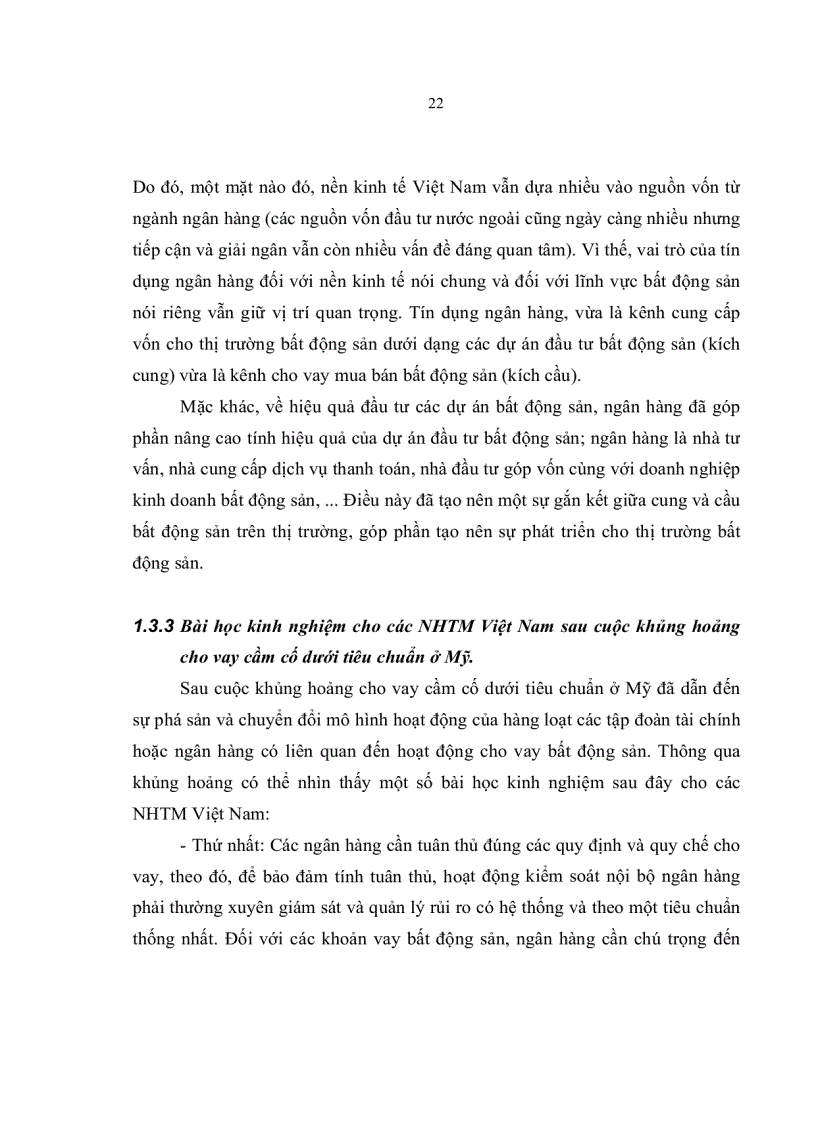 image for page Tín dụng bất động sản của các NHTM trên địa bàn TP HCM thực trạng và giải pháp