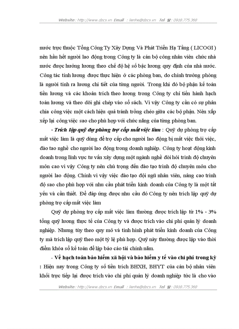 image for page Hoàn thiện kế toán tiền lương và các khoản trích theo lương tại công ty tư vấn xây dựng licogi