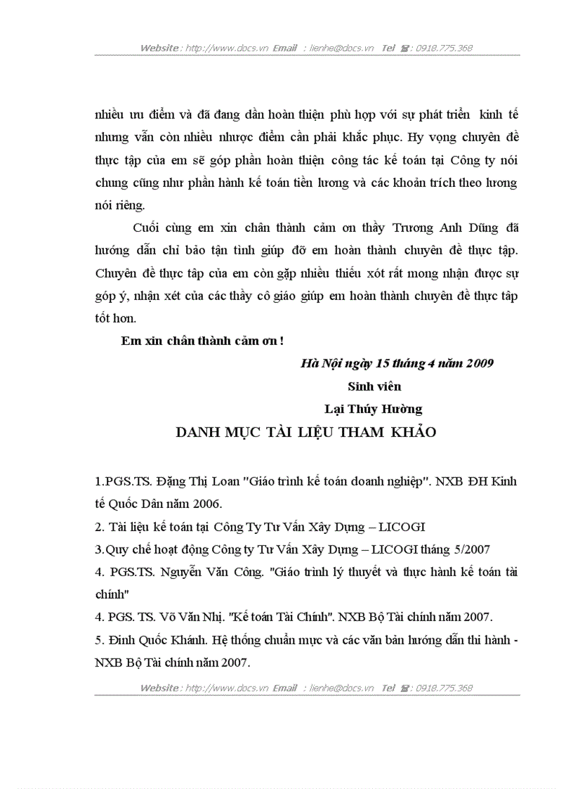 image for page Hoàn thiện kế toán tiền lương và các khoản trích theo lương tại công ty tư vấn xây dựng licogi