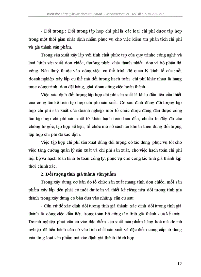 image for page Kế toán tập hợp chi phí sản xuất và tính giá thành sản phẩm tại Công ty Cơ giới và Xây lắp 13