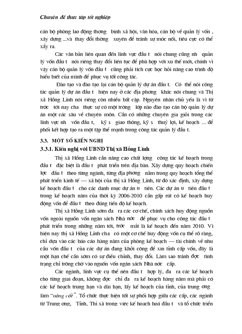 image for page Phương hướng và một số giải pháp cho việc sử dụng hiệu quả vốn ngân sách cho đầu tư phát triển trên địa bàn thị xã Hồng Lĩnh giai đoạn 2006 2010