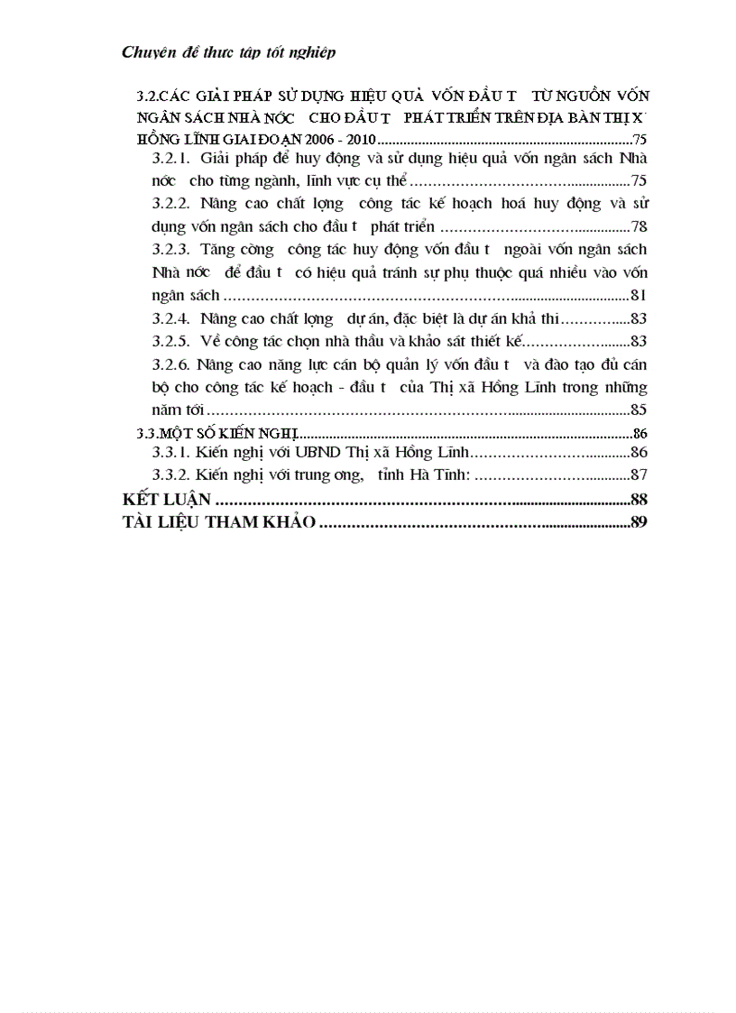 image for page Phương hướng và một số giải pháp cho việc sử dụng hiệu quả vốn ngân sách cho đầu tư phát triển trên địa bàn thị xã Hồng Lĩnh giai đoạn 2006 2010