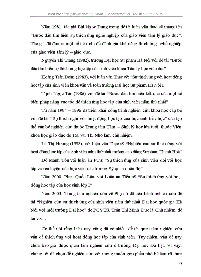 image for page Sự thích ứng với hoạt động học tập của sinh viên Khoa Công tác xã hội và Phát triển Cộng đồng trường Đại học Đà Lạt