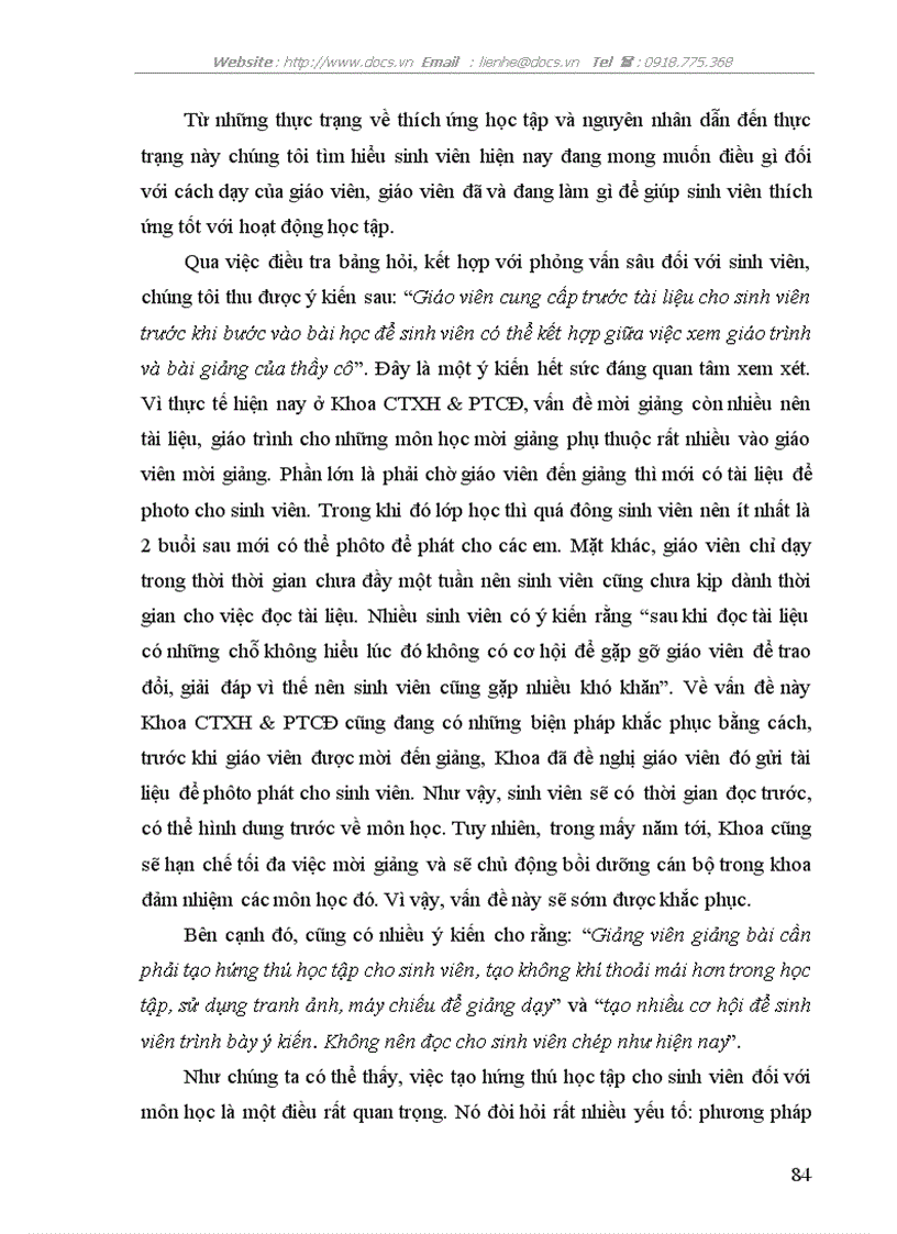 image for page Sự thích ứng với hoạt động học tập của sinh viên Khoa Công tác xã hội và Phát triển Cộng đồng trường Đại học Đà Lạt