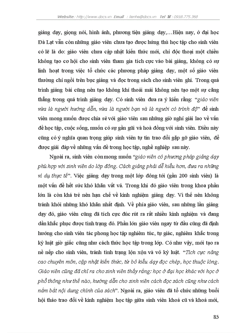 image for page Sự thích ứng với hoạt động học tập của sinh viên Khoa Công tác xã hội và Phát triển Cộng đồng trường Đại học Đà Lạt