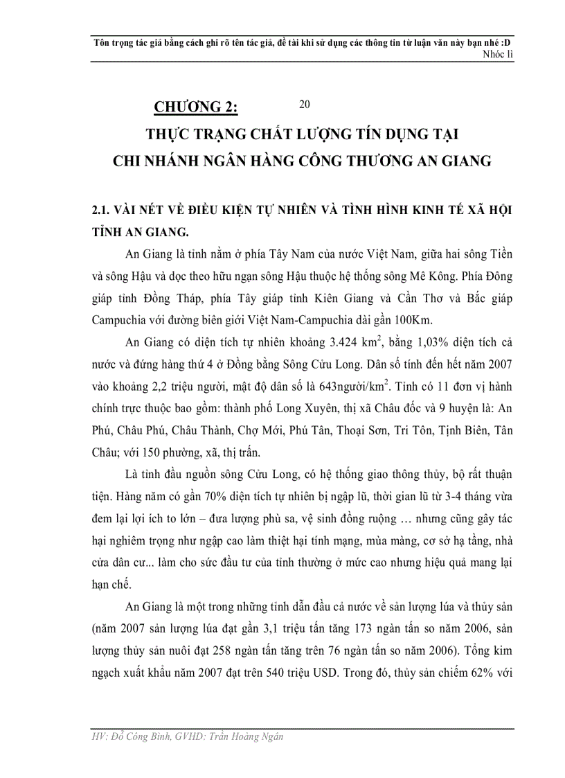 image for page Chất lượng tín dụng tại chi nhánh NH công thương An Giang Thực trạng và giải pháp