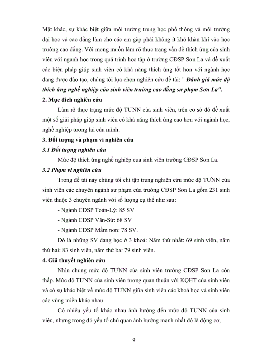 image for page Đánh giá mức độ thích ứng nghề nghiệp của sinh viên trường cao đẳng sư phạm sơn la