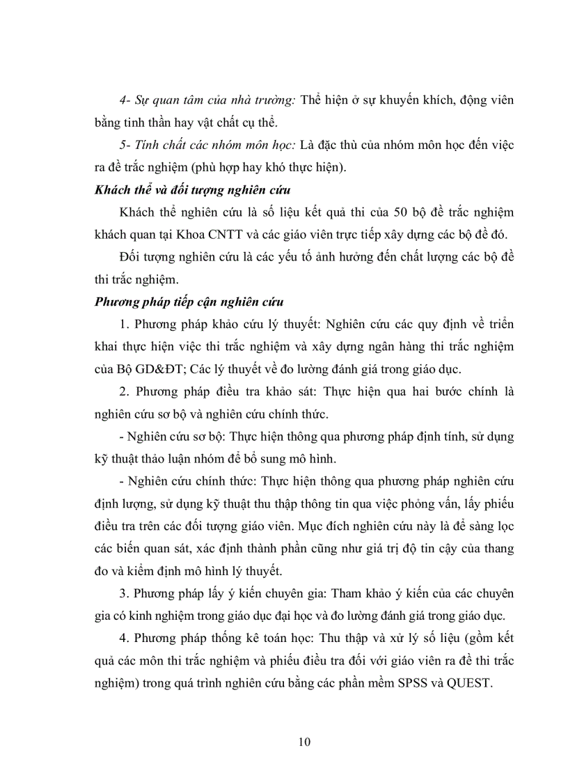 image for page Đánh giá các yếu tố ảnh hưởng đến chất lượng các bộ đề thi trắc nghiệm khách quan tại khoa CNTT ĐH Thái nguyên