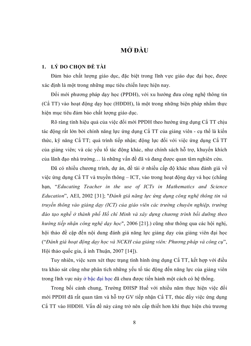 image for page Năng lực ứng dụng CNTT trong hoạt động dạy học của giảng viên trường ĐHSP ĐH huế