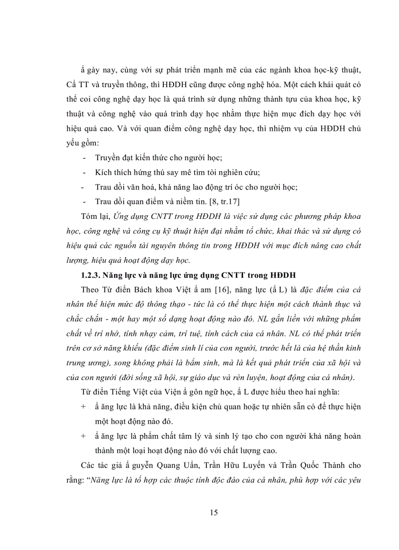 image for page Năng lực ứng dụng CNTT trong hoạt động dạy học của giảng viên trường ĐHSP ĐH huế