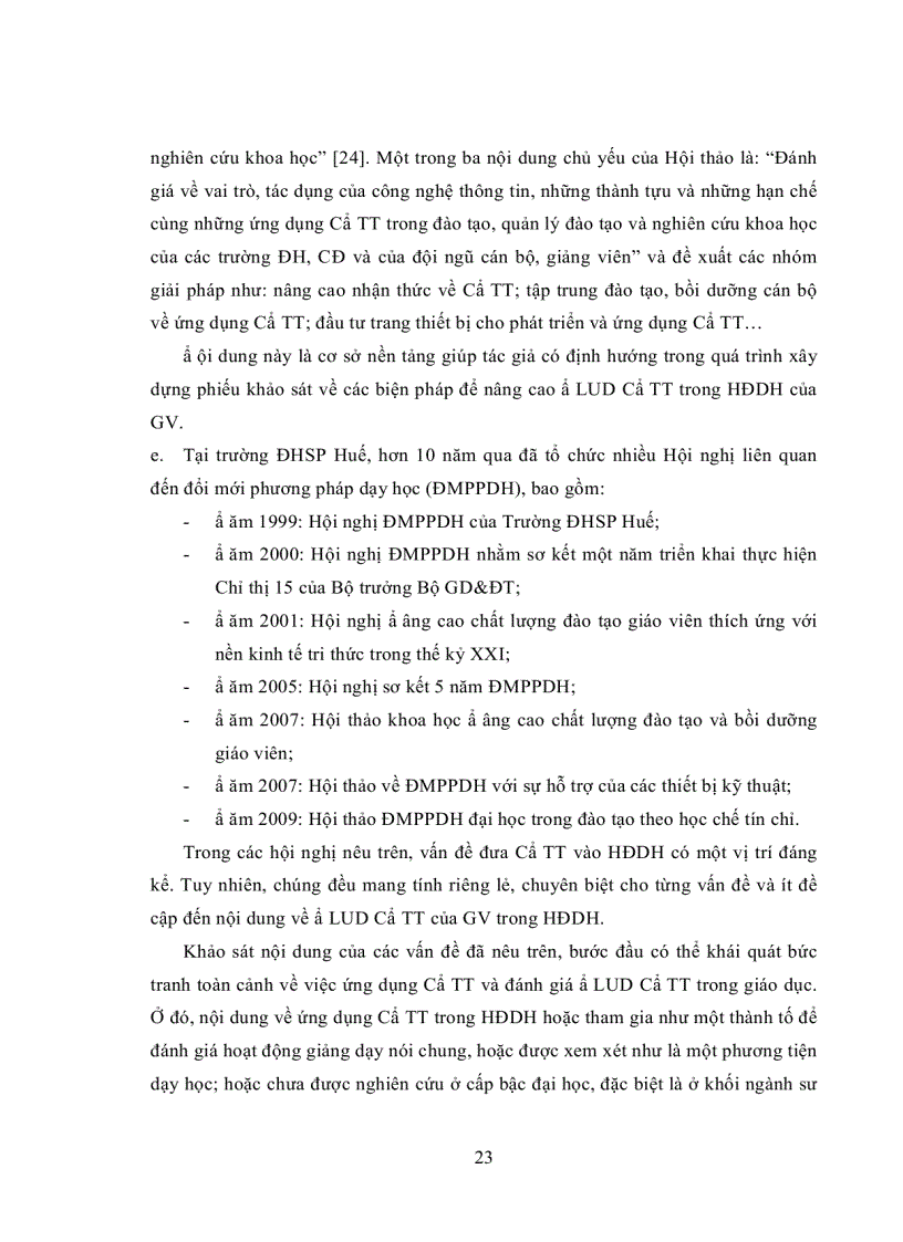 image for page Năng lực ứng dụng CNTT trong hoạt động dạy học của giảng viên trường ĐHSP ĐH huế