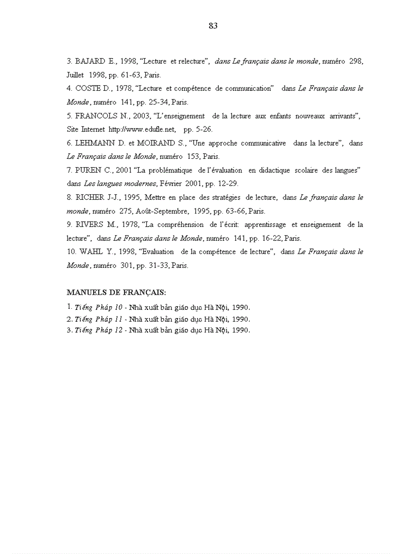 image for page Enseignement de la comprÐhension Ðcrite Le cas des lycées à Ninh Bình