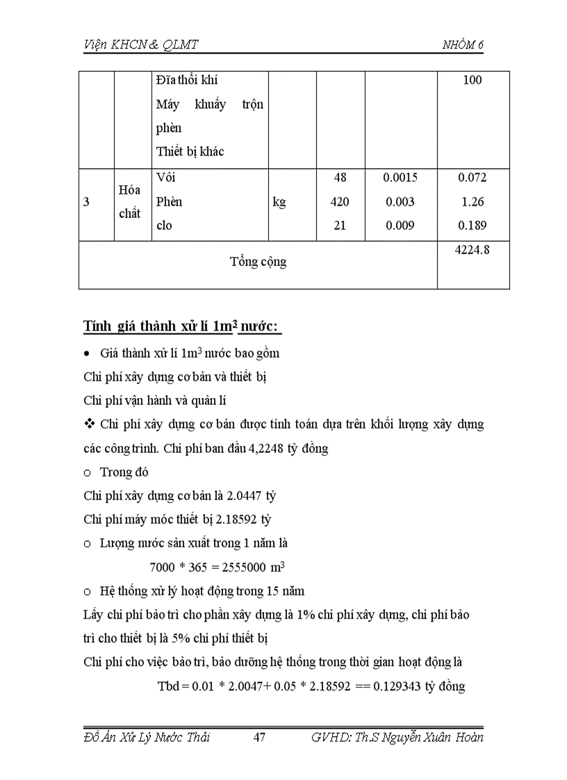 image for page Tính toán thiết kế hệ thống xử lý nước thải công nghiệp sản xuất Giấy Bột Giấy công suất 7000m3 ngày đêm