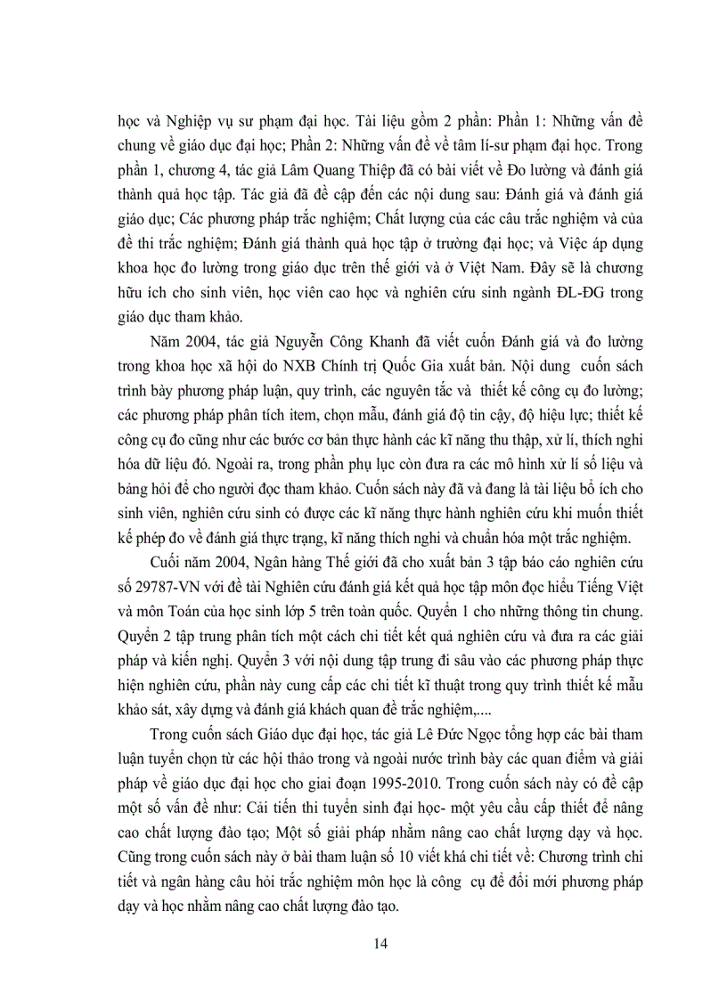 image for page Nghiên cứu thực trạng việc đánh giá kết quả học tập của sinh viên trường CĐSP trung ương