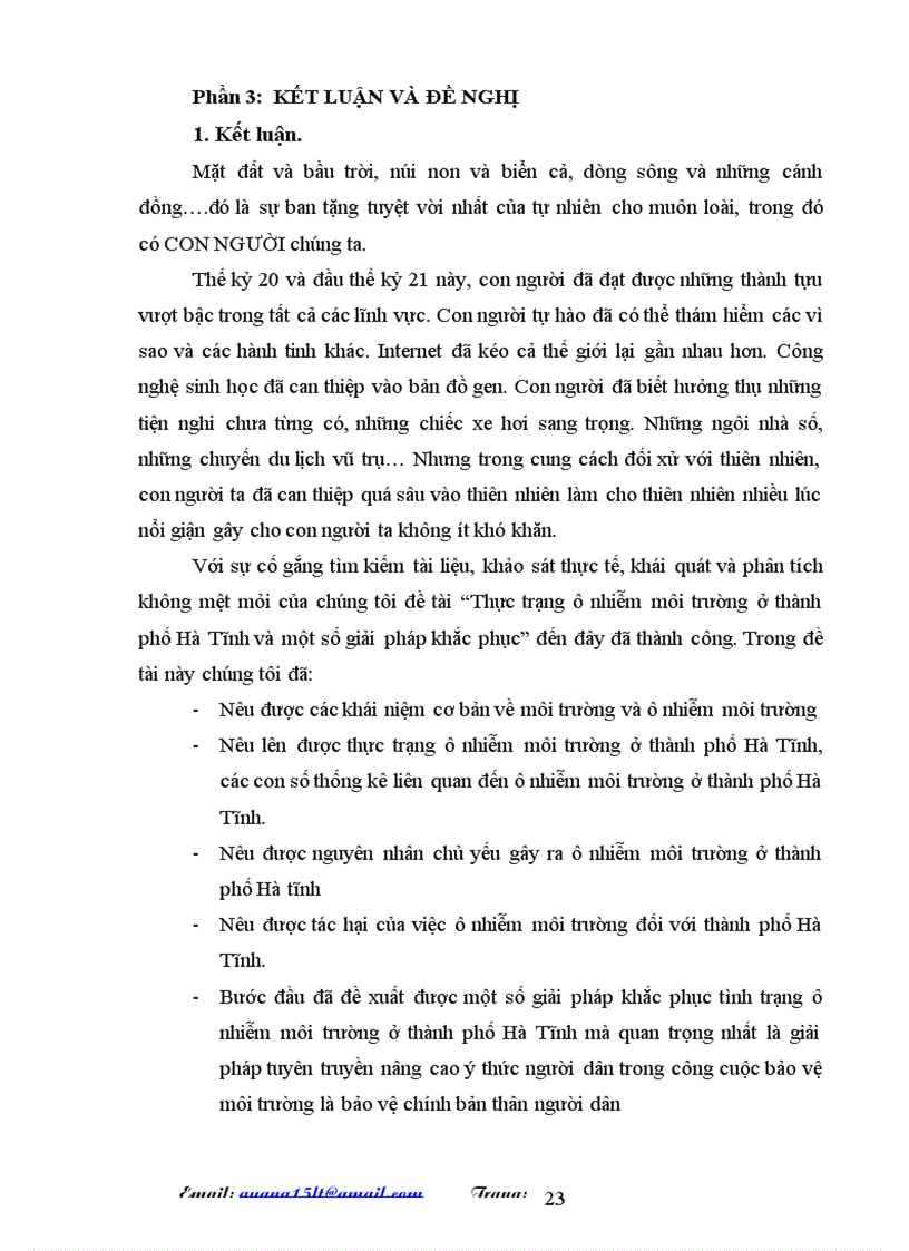 image for page Thực trạng ô nhiễm môi trường ở thành phố Hà Tĩnh và một số giải pháp khắc phục