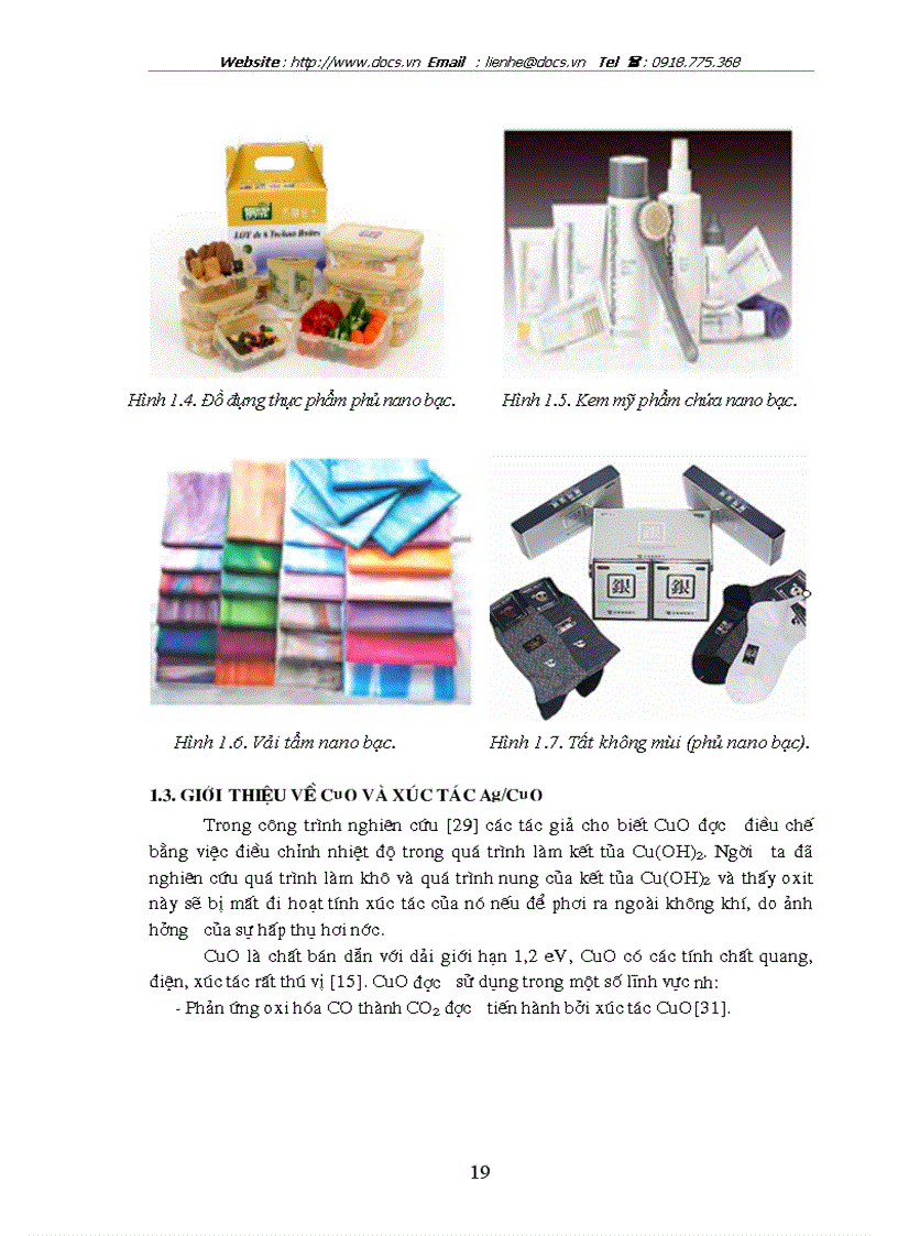 image for page Nghiên cứu tổng hợp tính chất và khả năng ứng dụng vật liệu xúc tác bạc kim loại trên chất mang đồng oxit