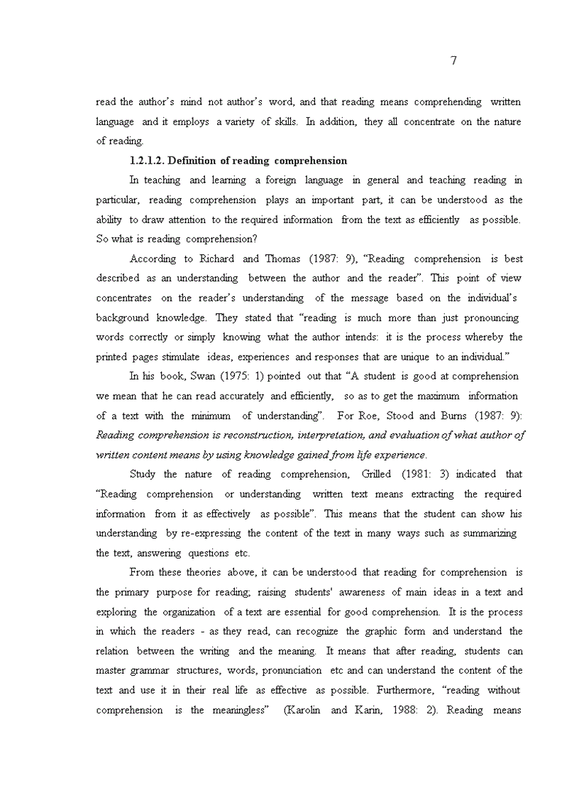 image for page AStudy on some possible effective pre reading activities to improve reading skills for the 2nd year English Majors at the Military Science Academy