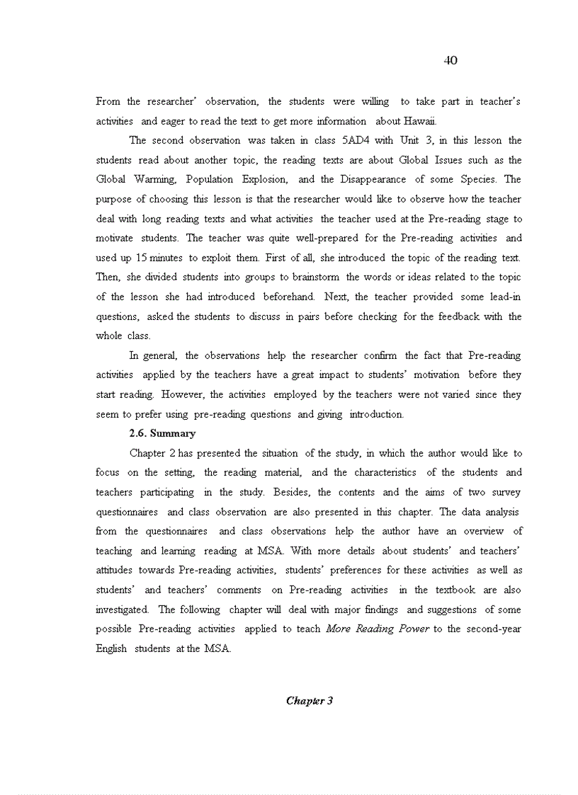 image for page AStudy on some possible effective pre reading activities to improve reading skills for the 2nd year English Majors at the Military Science Academy