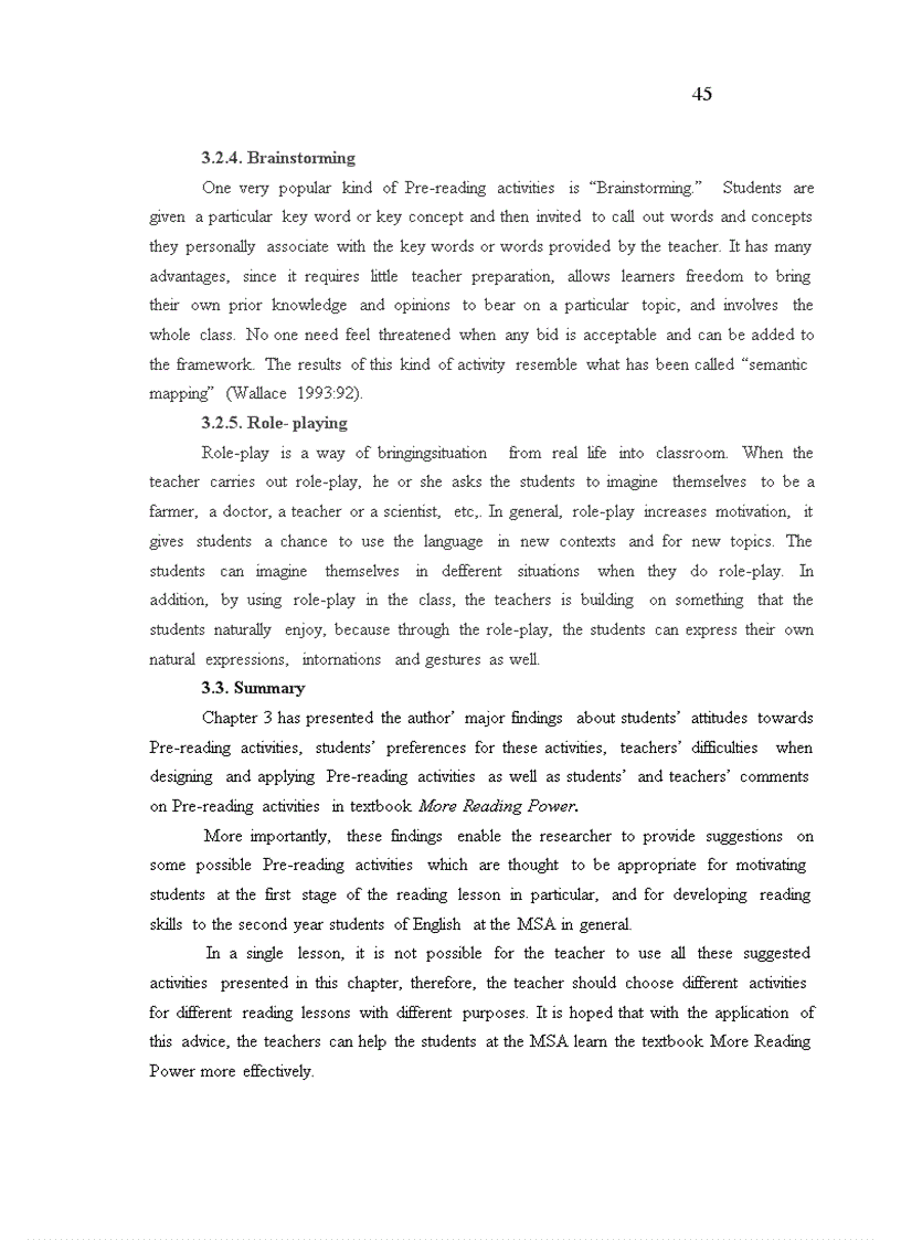 image for page AStudy on some possible effective pre reading activities to improve reading skills for the 2nd year English Majors at the Military Science Academy