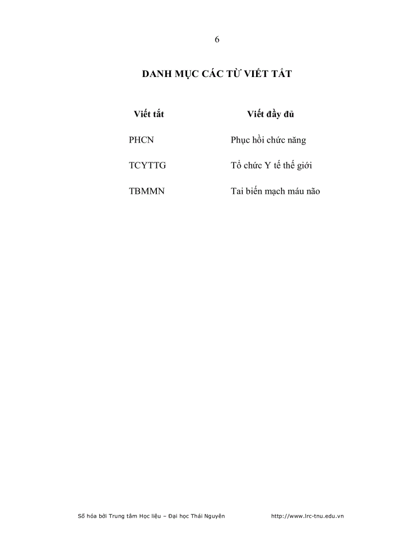 image for page Đánh giá kết quả phục hồi chức năng vận động của bệnh nhân tai biến mạch máu não tại bệnh viện điều dưỡng PHCN tỉnh Thái Nguyên