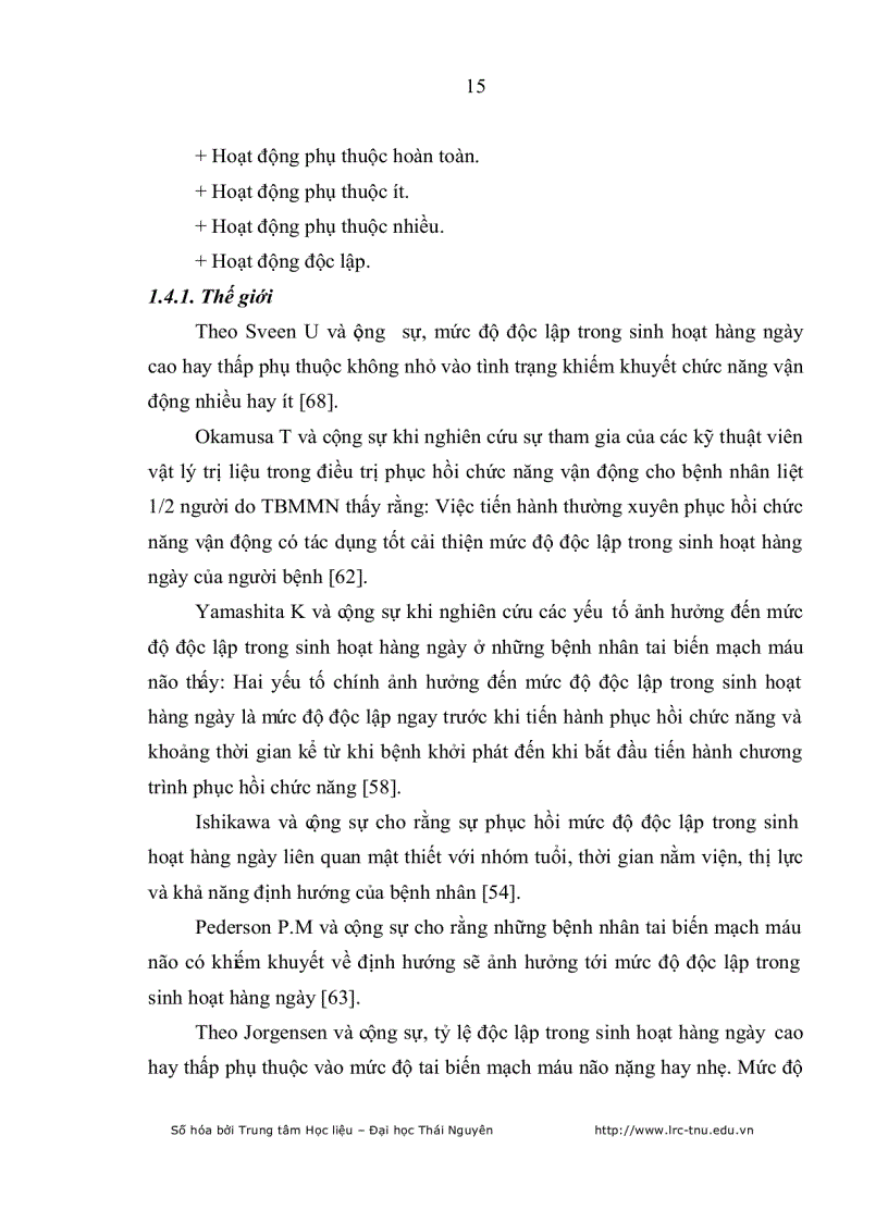 image for page Đánh giá kết quả phục hồi chức năng vận động của bệnh nhân tai biến mạch máu não tại bệnh viện điều dưỡng PHCN tỉnh Thái Nguyên