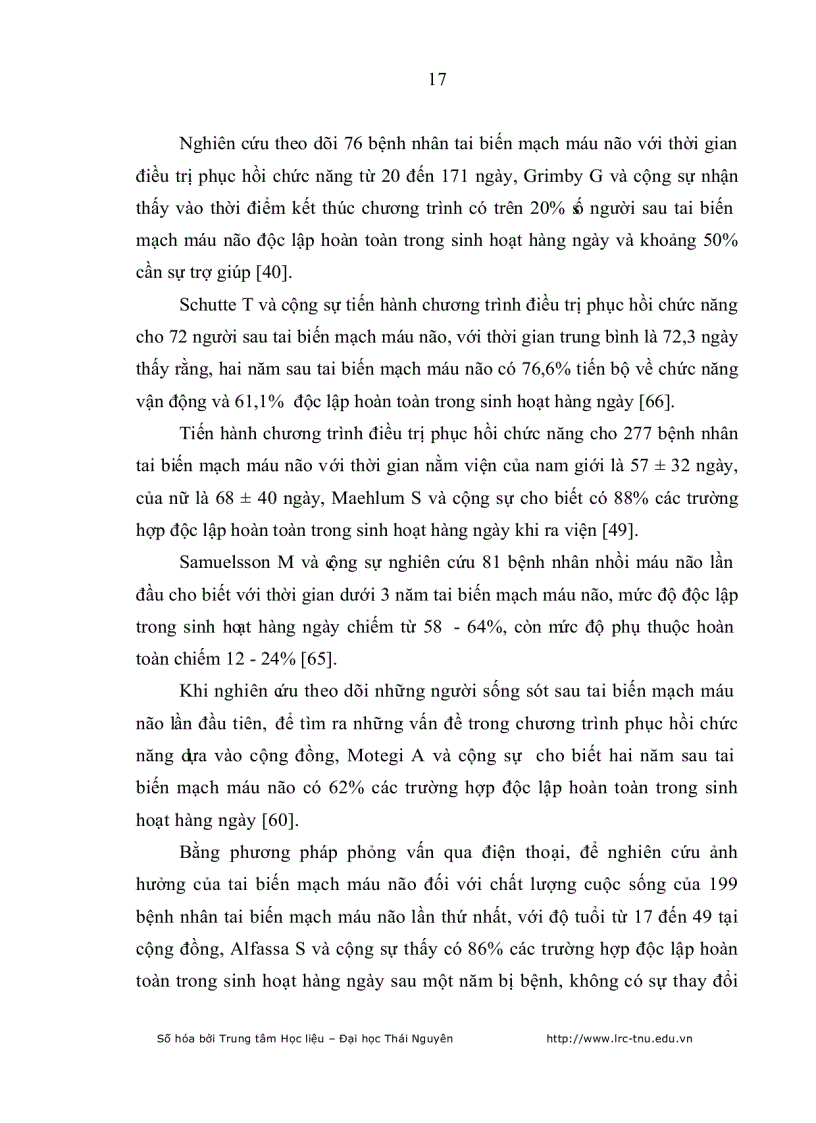 image for page Đánh giá kết quả phục hồi chức năng vận động của bệnh nhân tai biến mạch máu não tại bệnh viện điều dưỡng PHCN tỉnh Thái Nguyên