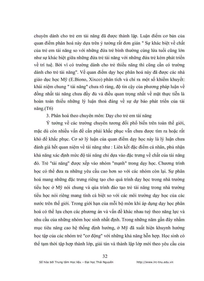 image for page Đặc điểm quá trình dạy học trẻ em tài năng trong nhà trường tiểu học ở Mỹ và xu hướng vận dụng vào Việt Nam