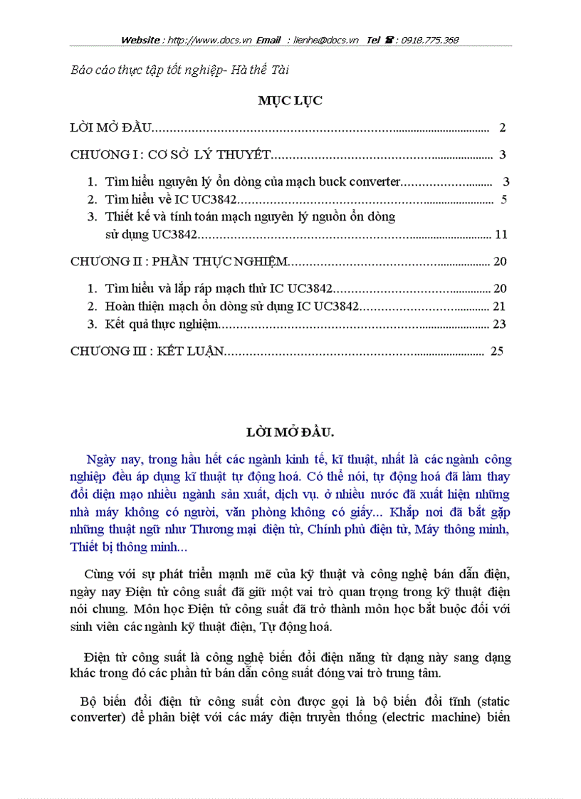 image for page Thiết kế nguồn DC DC ổn dòng có điện áp đầu vào 24 V DC đầu ra có dòng điện I 350 mA P 7 W