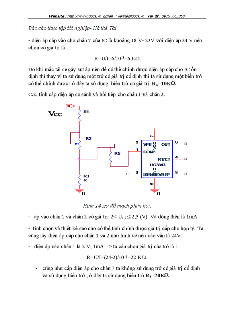 image for page Thiết kế nguồn DC DC ổn dòng có điện áp đầu vào 24 V DC đầu ra có dòng điện I 350 mA P 7 W