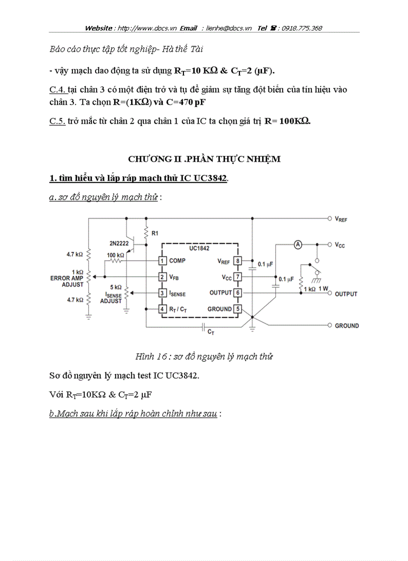 image for page Thiết kế nguồn DC DC ổn dòng có điện áp đầu vào 24 V DC đầu ra có dòng điện I 350 mA P 7 W