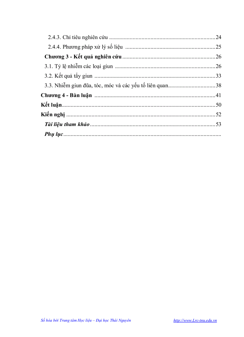 image for page Nghiên cứu thực trạng nhiễm giun truyền qua đất ở học sinh hai trường mầm non tại Thái Nguyên và kết quả tẩy giun bằng thuốc Albendazol