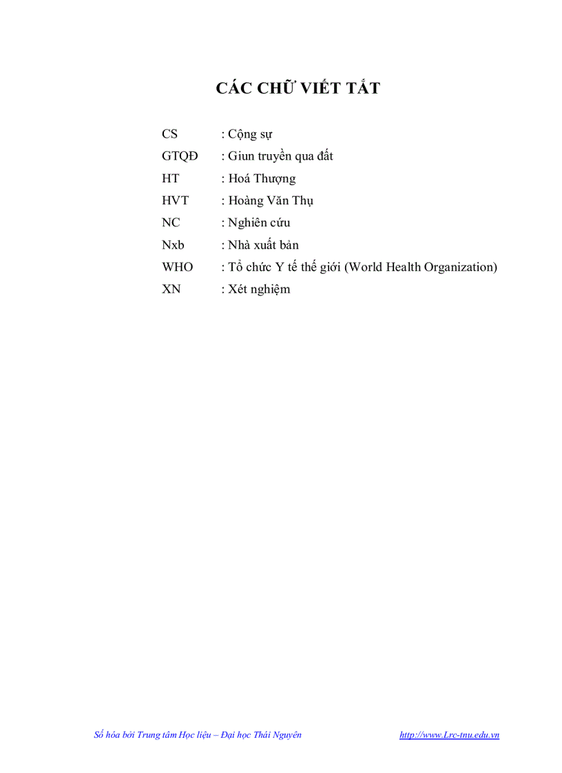 image for page Nghiên cứu thực trạng nhiễm giun truyền qua đất ở học sinh hai trường mầm non tại Thái Nguyên và kết quả tẩy giun bằng thuốc Albendazol