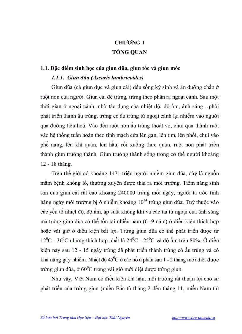 image for page Nghiên cứu thực trạng nhiễm giun truyền qua đất ở học sinh hai trường mầm non tại Thái Nguyên và kết quả tẩy giun bằng thuốc Albendazol