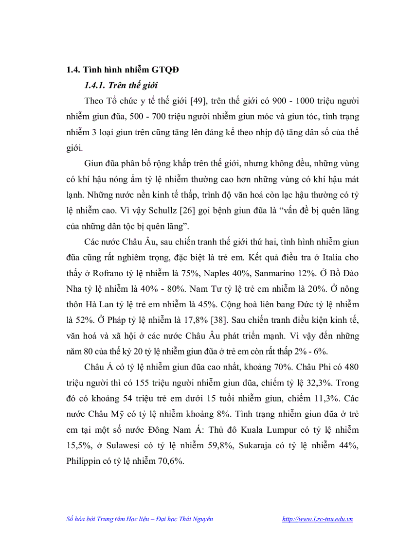 image for page Nghiên cứu thực trạng nhiễm giun truyền qua đất ở học sinh hai trường mầm non tại Thái Nguyên và kết quả tẩy giun bằng thuốc Albendazol