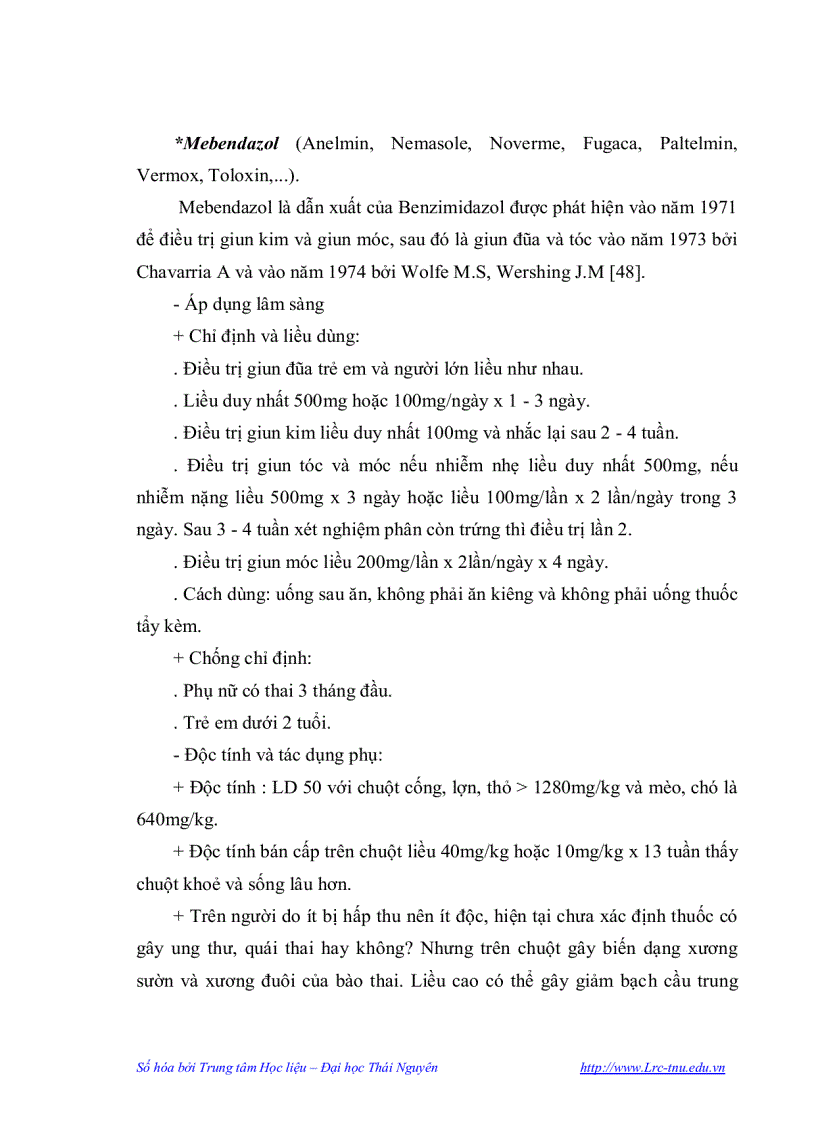 image for page Nghiên cứu thực trạng nhiễm giun truyền qua đất ở học sinh hai trường mầm non tại Thái Nguyên và kết quả tẩy giun bằng thuốc Albendazol