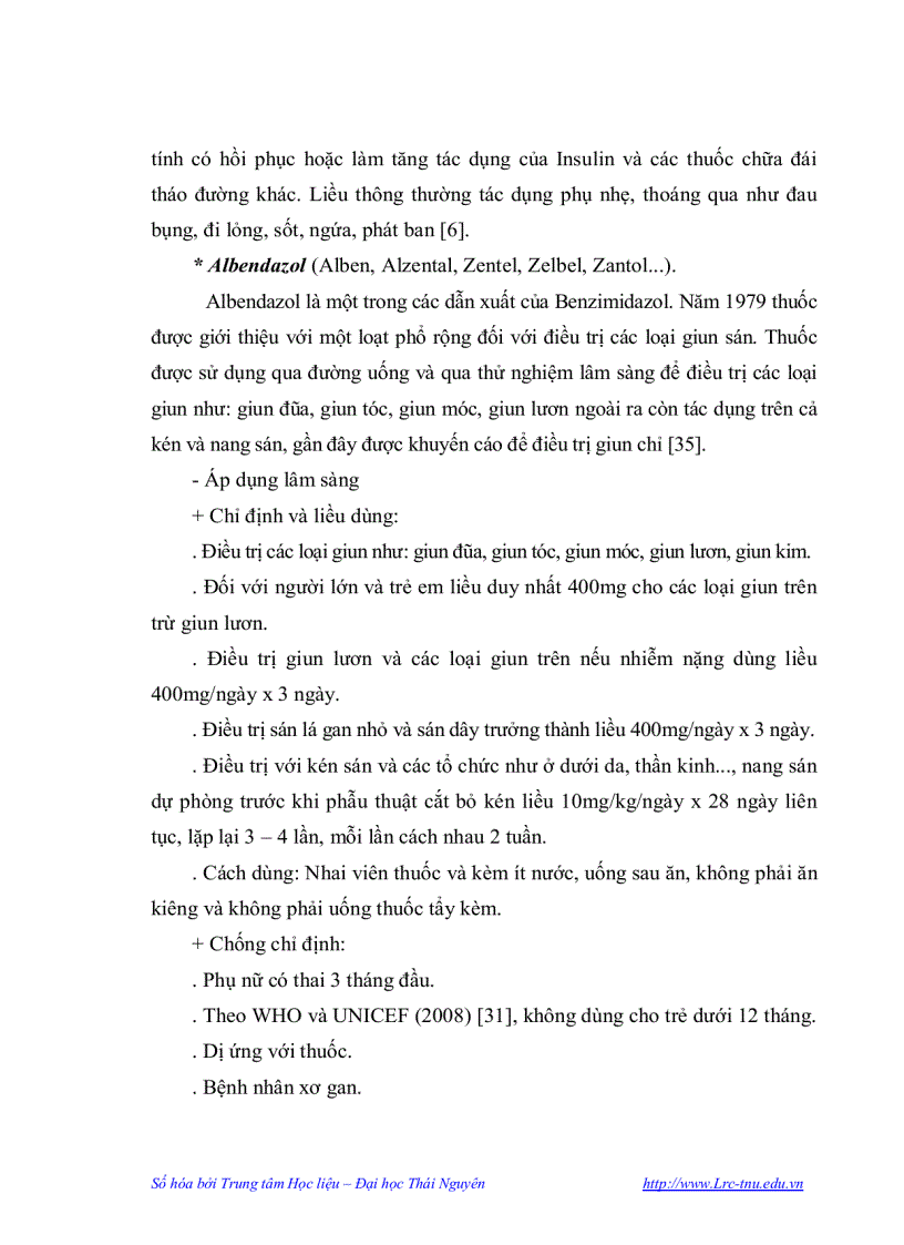 image for page Nghiên cứu thực trạng nhiễm giun truyền qua đất ở học sinh hai trường mầm non tại Thái Nguyên và kết quả tẩy giun bằng thuốc Albendazol