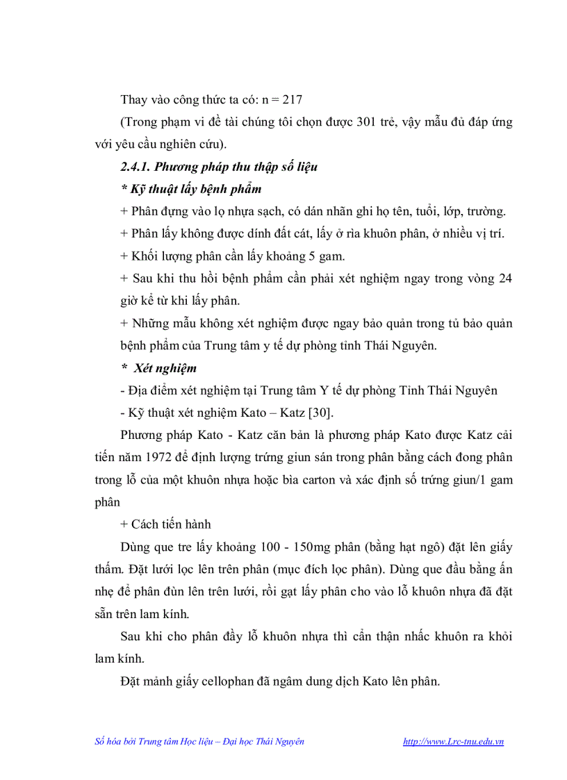 image for page Nghiên cứu thực trạng nhiễm giun truyền qua đất ở học sinh hai trường mầm non tại Thái Nguyên và kết quả tẩy giun bằng thuốc Albendazol