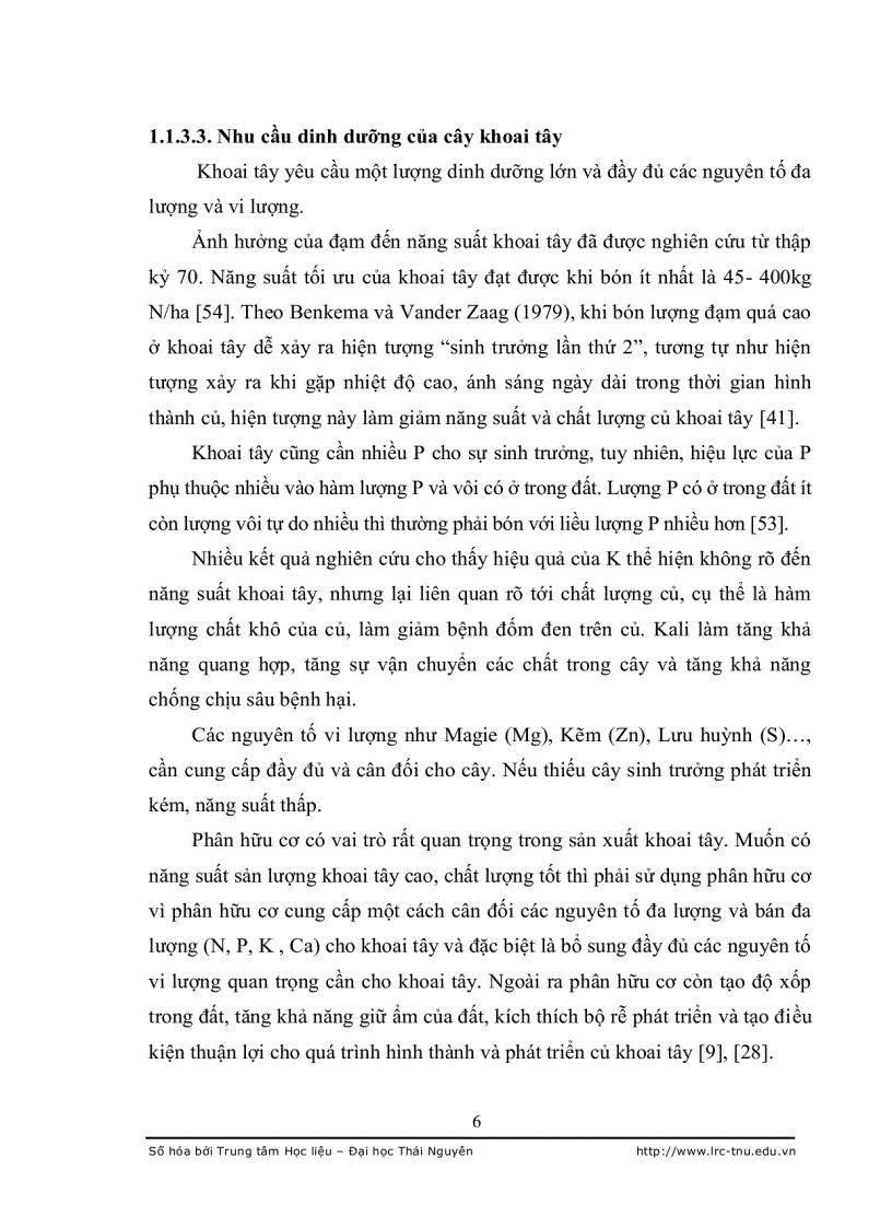 image for page Nghiên cứu đặc điểm sinh lý hiệu quả tạo củ khoai tây bi in vitro và trồng thử nghiệm tại Thái Nguyên