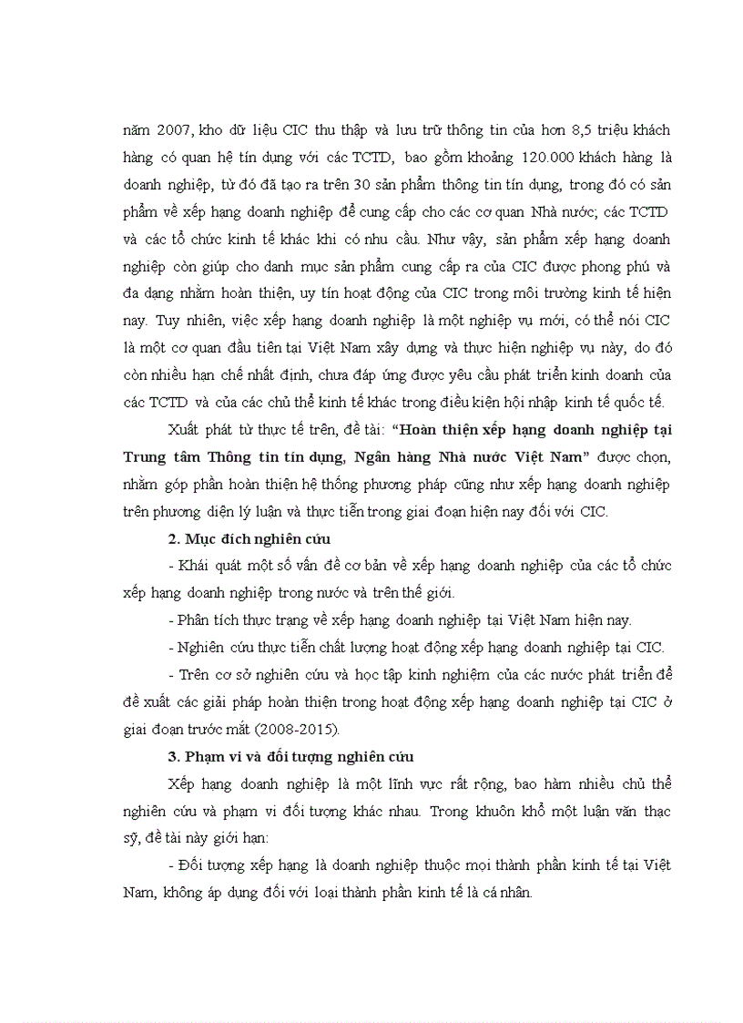 image for page Hoàn thiện xếp hạng doanh nghiệp tại Trung tâm Thông tin tín dụng Ngân hàng Nhà nước Việt Nam