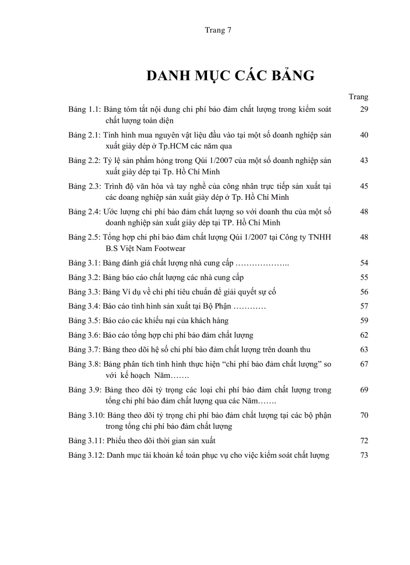 image for page Vận dụng kế toán quản trị vào việc kiểm soát chất lượng toàn diện tại các doanh nghiệp sản xuất giày dép ở TP HCM