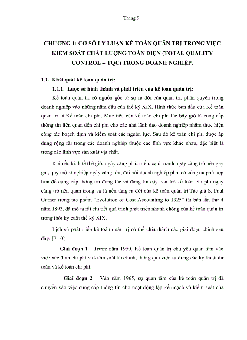 image for page Vận dụng kế toán quản trị vào việc kiểm soát chất lượng toàn diện tại các doanh nghiệp sản xuất giày dép ở TP HCM