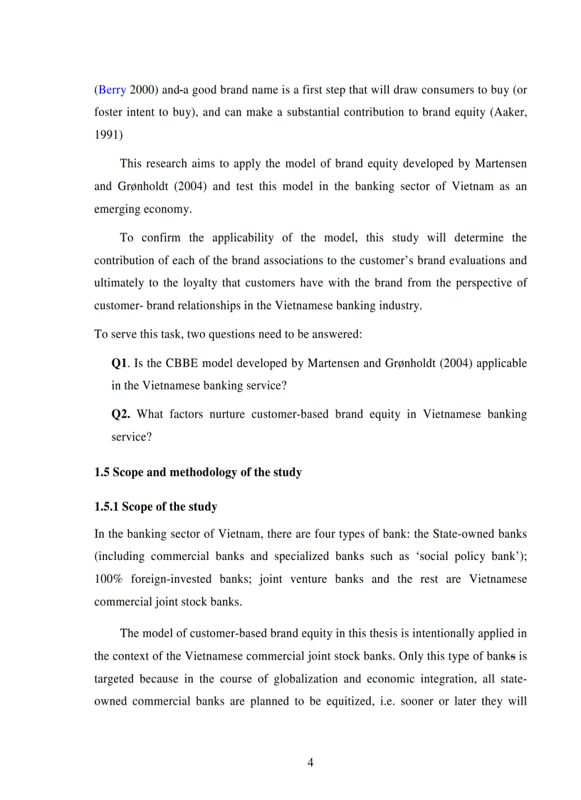 image for page Testing a model of customer based brand equity in the Vietnamese banking service