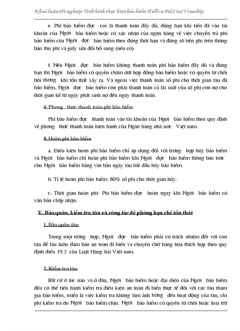 image for page Đánh giá tình hình thực hiện bảo hiểm P I và Hull của Công ty Vận tải biển III trong hai năm 2001 2002