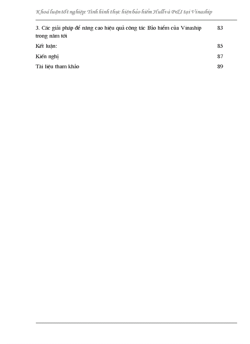 image for page Đánh giá tình hình thực hiện bảo hiểm P I và Hull của Công ty Vận tải biển III trong hai năm 2001 2002