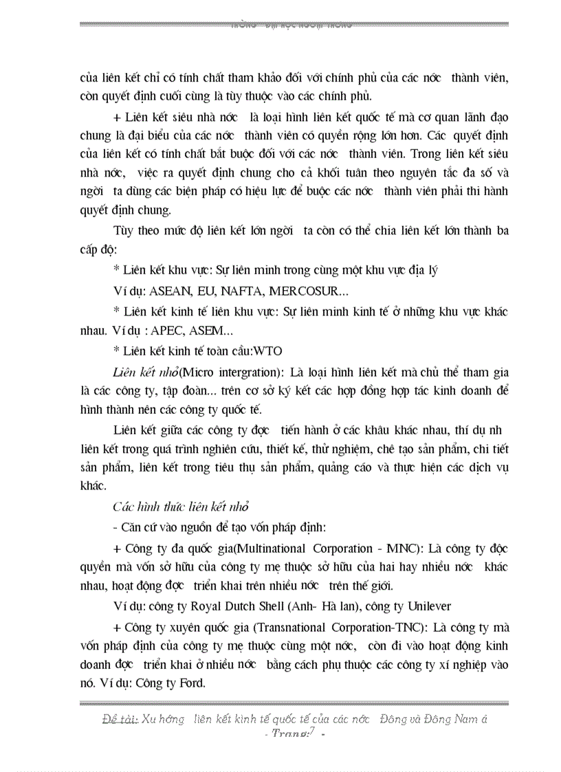 image for page Xu hướng liên kết kinh tế quốc tế của các nước Đông và Đông nam á