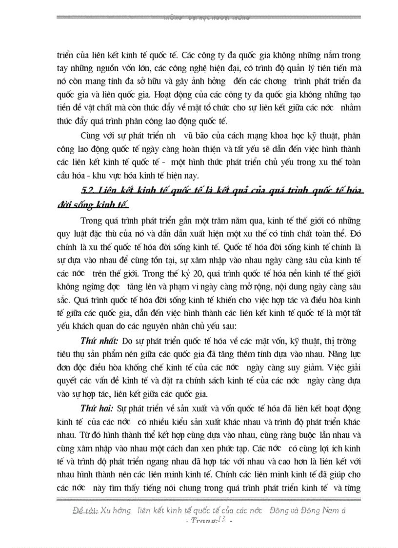 image for page Xu hướng liên kết kinh tế quốc tế của các nước Đông và Đông nam á