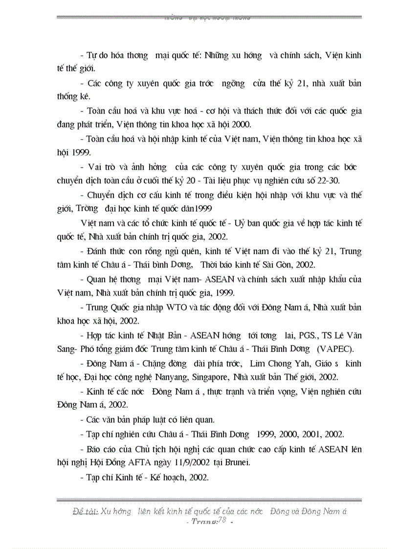 image for page Xu hướng liên kết kinh tế quốc tế của các nước Đông và Đông nam á