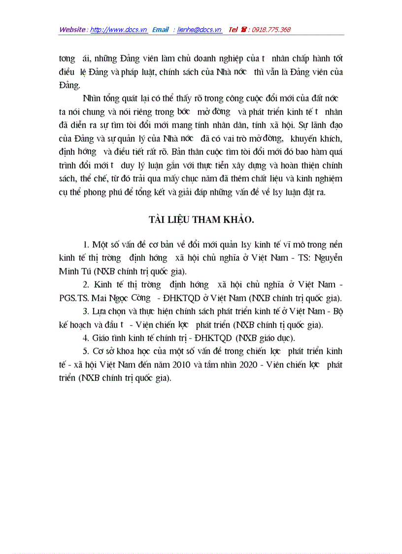 image for page Lí Luận Về Kinh Tế Tư Nhân