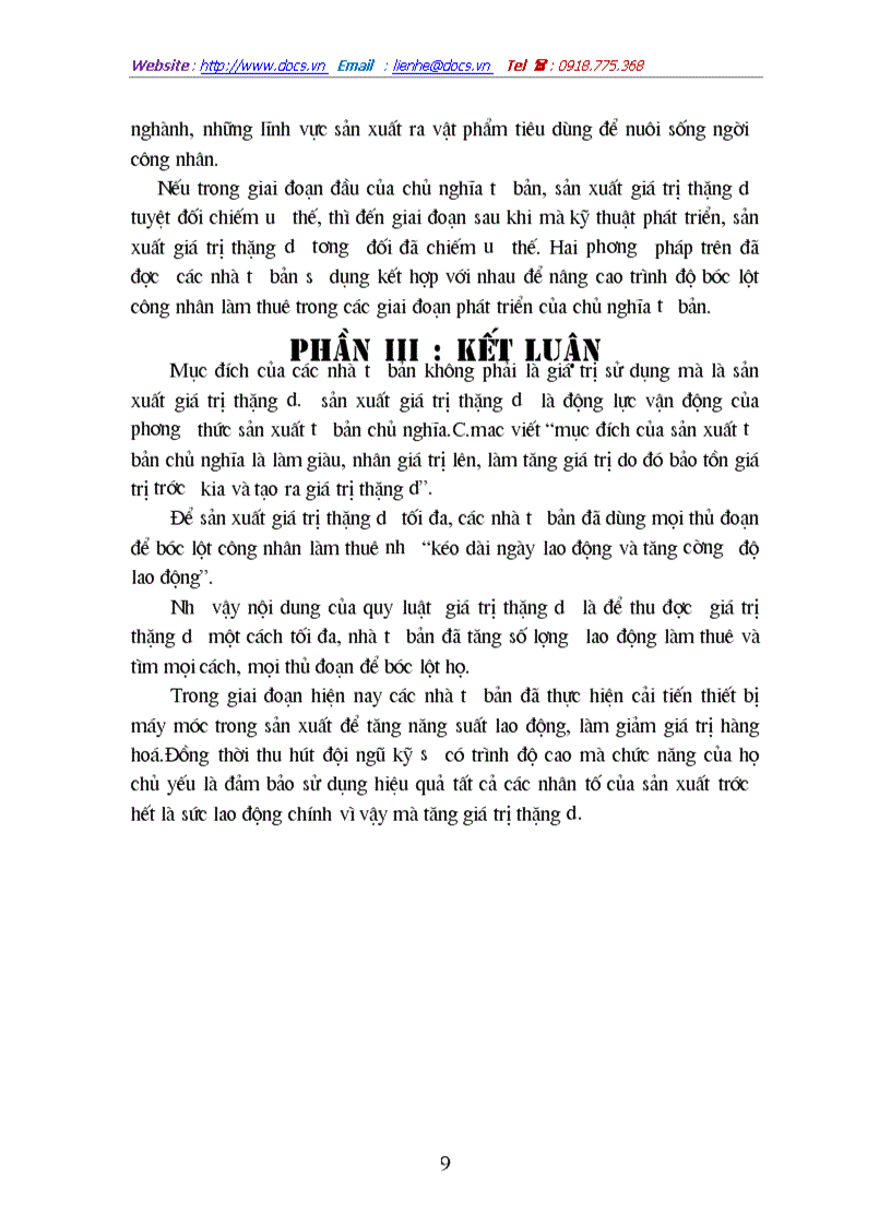 image for page Bản chất và các hình thức biểu hiện của giá trị thặng dư