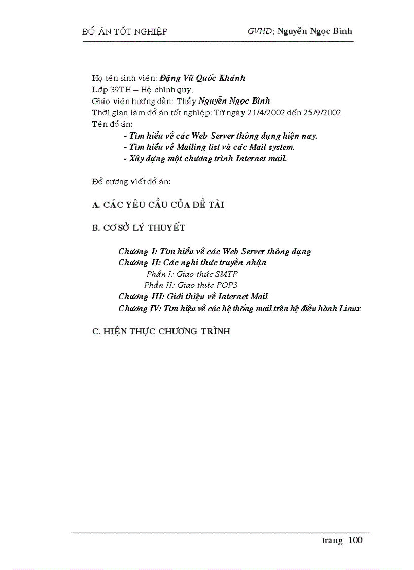 image for page Tìm hiểu một số công nghệ Web và xây dựng một chương trình Newsletter